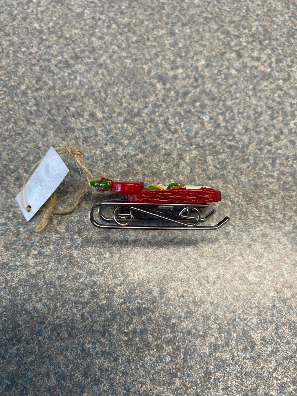 GANZ NEW Red Sled with Snowman Ornament with name (Kirsten)
